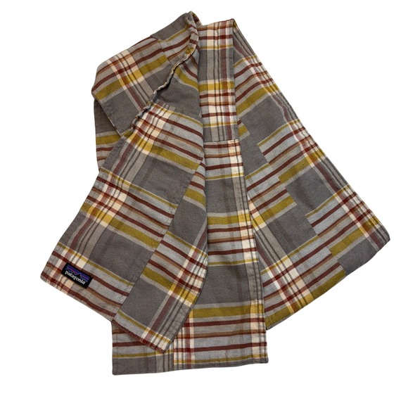 Patagonia | Fjord Flannel | Patchwork Scarf | Organic Cotton | 69 x 7.5 inches - Picture 1 of 6